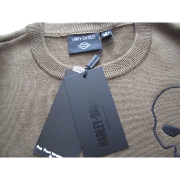 New W/ Tag Harley Davidson Skull Crew Neck Pullover Sweater Sz XL (NW181) - Picture 8 of 8